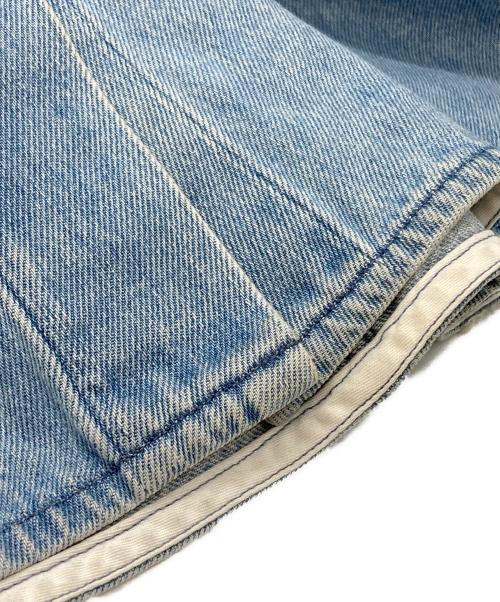 MM6 Maison Margiela（エムエムシックスメゾンマルジェラ）MM6 Maison Margiela (エムエムシックスメゾンマルジェラ) ユーズド加工ロングデニムシャツ/Distressed long denim shirt インディゴ サイズ:38の古着・服飾アイテム