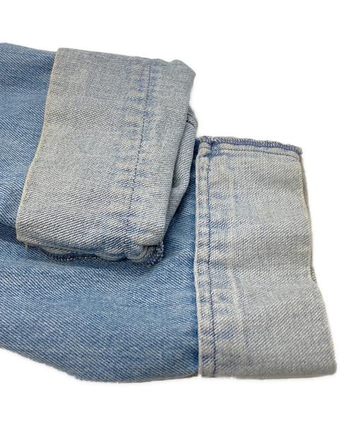 MM6 Maison Margiela（エムエムシックスメゾンマルジェラ）MM6 Maison Margiela (エムエムシックスメゾンマルジェラ) ユーズド加工ロングデニムシャツ/Distressed long denim shirt インディゴ サイズ:38の古着・服飾アイテム