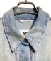 MM6 Maison Margiela (エムエムシックスメゾンマルジェラ) ユーズド加工ロングデニムシャツ/Distressed long denim shirt インディゴ サイズ:38：23000円