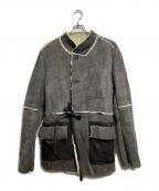 BED J.W. FORDベッドフォード）の古着「ムートンコート/Mouton coat」｜グレー