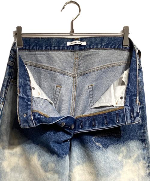 SUNFLOWER（サンフラワー）SUNFLOWER (サンフラワー) LOOSE ブリーチデニムパンツ/Bleached denim pants インディゴ サイズ:32/30の古着・服飾アイテム