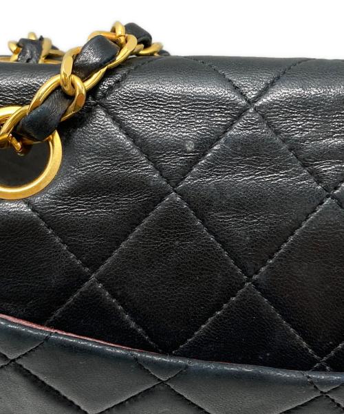 CHANEL（シャネル）CHANEL (シャネル) ラムスキン フルプラップ ターンロック ダブルチェーンショルダーバッグ ブラックの古着・服飾アイテム