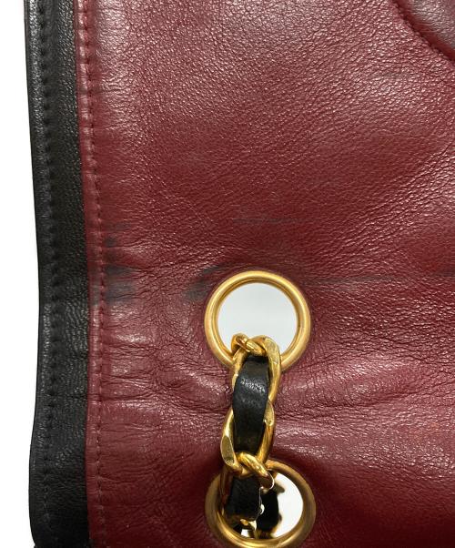 CHANEL（シャネル）CHANEL (シャネル) ラムスキン フルプラップ ターンロック ダブルチェーンショルダーバッグ ブラックの古着・服飾アイテム