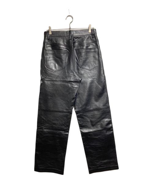 DRIES VAN NOTEN（ドリスヴァンノッテン）DRIES VAN NOTEN (ドリスヴァンノッテン) レザー5ポケットパンツ ブラック サイズ:30の古着・服飾アイテム