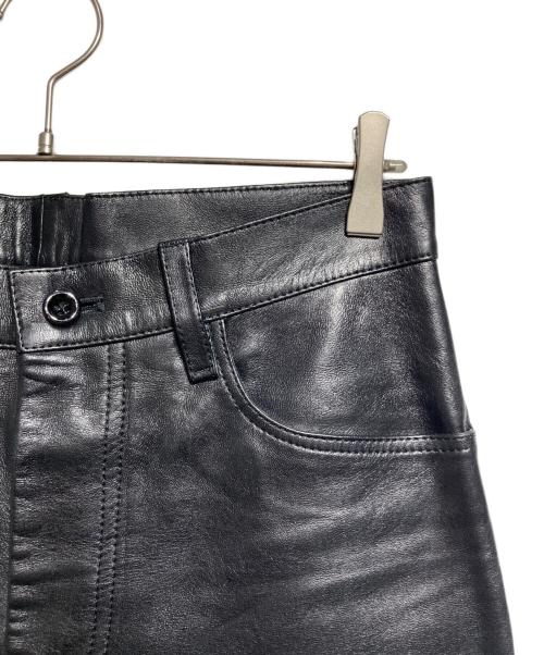 DRIES VAN NOTEN（ドリスヴァンノッテン）DRIES VAN NOTEN (ドリスヴァンノッテン) レザー5ポケットパンツ ブラック サイズ:30の古着・服飾アイテム