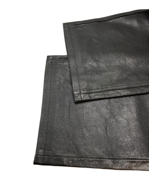 DRIES VAN NOTEN（ドリスヴァンノッテン）DRIES VAN NOTEN (ドリスヴァンノッテン) レザー5ポケットパンツ ブラック サイズ:30の古着・服飾アイテム