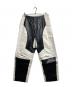JIL SANDER（ジルサンダー）の古着「Motocross Leather Pant/革製モトクロスパンツ」｜ブラック×ホワイト