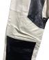 中古・古着 JIL SANDER (ジルサンダー) Motocross Leather Pant/革製モトクロスパンツ ブラック×ホワイト サイズ:48：45000円