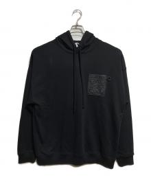 LOEWE（ロエベ）の古着「アナグラムレザーパッチパーカー/Anagram Leather Patch Hoodie」｜ブラック