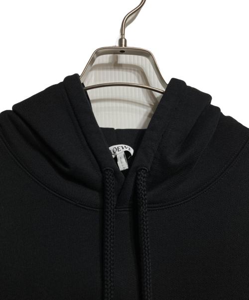 LOEWE（ロエベ）LOEWE (ロエベ) アナグラムレザーパッチパーカー/Anagram Leather Patch Hoodie ブラック サイズ:Lの古着・服飾アイテム