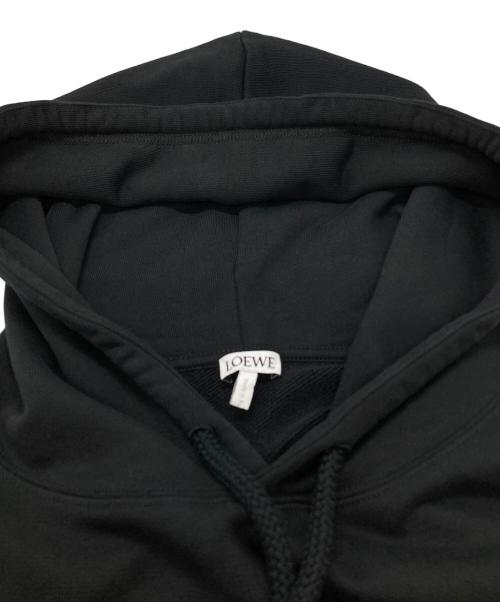 LOEWE（ロエベ）LOEWE (ロエベ) アナグラムレザーパッチパーカー/Anagram Leather Patch Hoodie ブラック サイズ:Lの古着・服飾アイテム