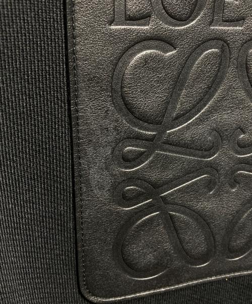 LOEWE（ロエベ）LOEWE (ロエベ) アナグラムレザーパッチパーカー/Anagram Leather Patch Hoodie ブラック サイズ:Lの古着・服飾アイテム