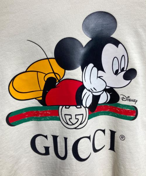 GUCCI（グッチ）GUCCI (グッチ) DISNEY (ディズニー) ミッキーマウス プルオーバーパーカー/Mickey Mouse Pullover Hoodie アイボリー サイズ:Mの古着・服飾アイテム