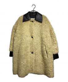 MM6 Maison Margiela（エムエムシックスメゾンマルジェラ）の古着「フェイクファーコート/Faux fur coat」｜ブラック×アイボリー