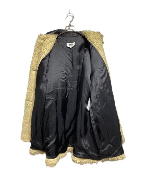 MM6 Maison Margiela（エムエムシックスメゾンマルジェラ）MM6 Maison Margiela (エムエムシックスメゾンマルジェラ) フェイクファーコート/Faux fur coat ブラック×アイボリー サイズ:38の古着・服飾アイテム