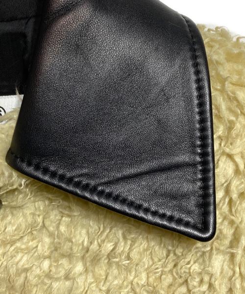 MM6 Maison Margiela（エムエムシックスメゾンマルジェラ）MM6 Maison Margiela (エムエムシックスメゾンマルジェラ) フェイクファーコート/Faux fur coat ブラック×アイボリー サイズ:38の古着・服飾アイテム