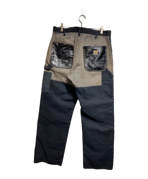 JUNYA WATANABE COMME des GARCONS（(ジュンヤワタナベ コムデギャルソン）綿ダックフェイクレザー パッチワーク ペインターパンツ/Cotton duck and faux leather patchwork painter pantsの古着・服飾アイテム