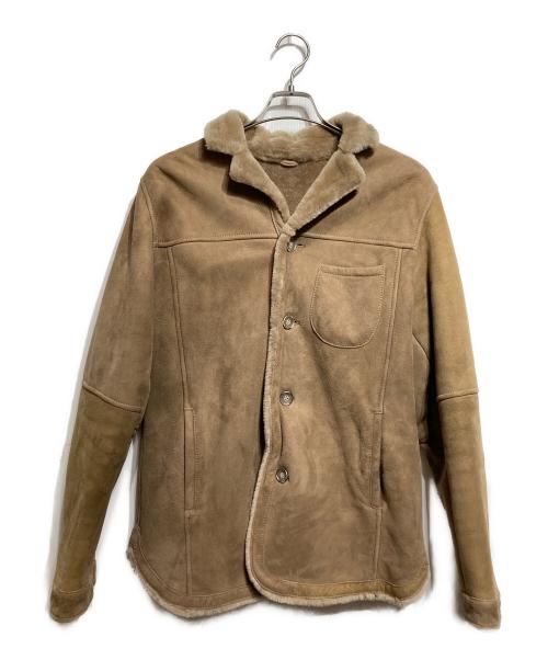 EMMETI（エンメティ）EMMETI (エンメティ) シアリングムートン4Bジャケット/Shearling Mouton 4-Button Jacket ベージュ サイズ:50の古着・服飾アイテム