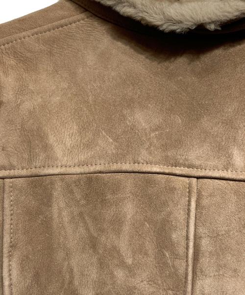 EMMETI（エンメティ）EMMETI (エンメティ) シアリングムートン4Bジャケット/Shearling Mouton 4-Button Jacket ベージュ サイズ:50の古着・服飾アイテム