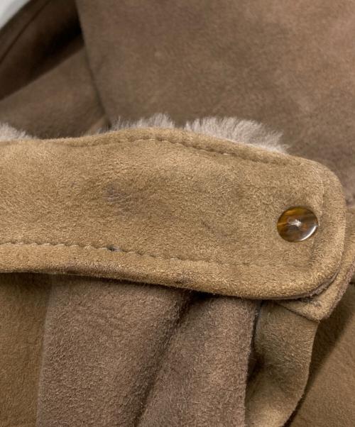 EMMETI（エンメティ）EMMETI (エンメティ) シアリングムートン4Bジャケット/Shearling Mouton 4-Button Jacket ベージュ サイズ:50の古着・服飾アイテム