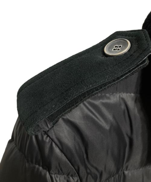 EMMETI（エンメティ）EMMETI (エンメティ) ムートン切替ダウンコート/Down coat with mouton panels ブラック サイズ:48の古着・服飾アイテム