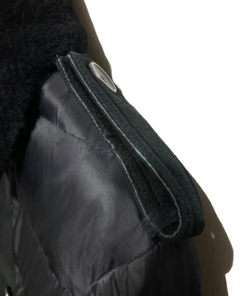 EMMETI（エンメティ）EMMETI (エンメティ) ムートン切替ダウンコート/Down coat with mouton panels ブラック サイズ:48の古着・服飾アイテム