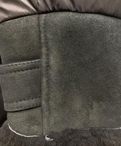 EMMETI（エンメティ）EMMETI (エンメティ) ムートン切替ダウンコート/Down coat with mouton panels ブラック サイズ:48の古着・服飾アイテム