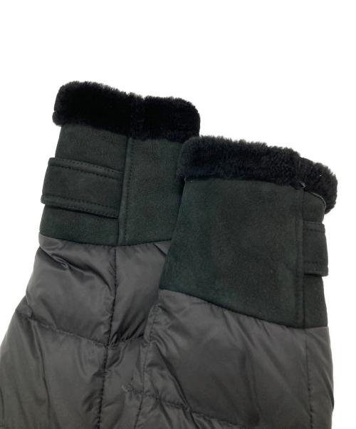EMMETI（エンメティ）EMMETI (エンメティ) ムートン切替ダウンコート/Down coat with mouton panels ブラック サイズ:48の古着・服飾アイテム