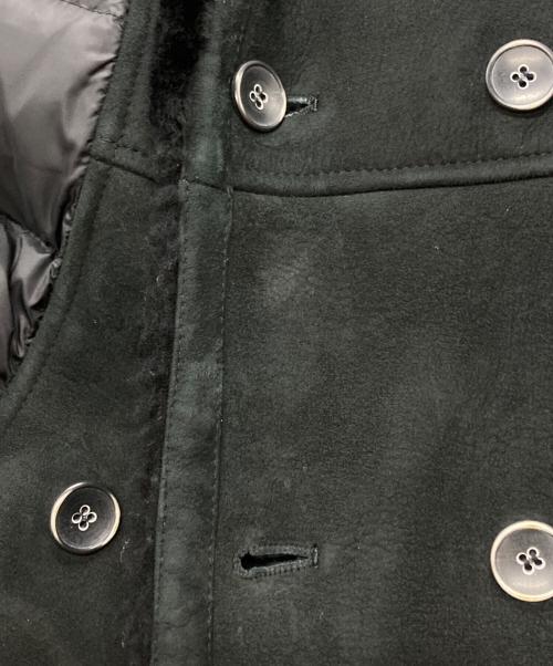 EMMETI（エンメティ）EMMETI (エンメティ) ムートン切替ダウンコート/Down coat with mouton panels ブラック サイズ:48の古着・服飾アイテム