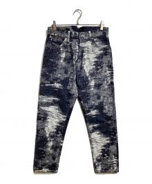 TAAKK（ターク）の古着「ジャガードデニムパンツ/Jacquard denim pants」｜インディゴ