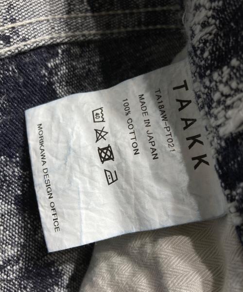 TAAKK（ターク）TAAKK (ターク) ジャガードデニムパンツ/Jacquard denim pants インディゴ サイズ:1の古着・服飾アイテム