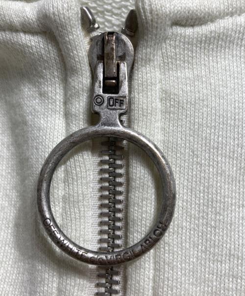 OFFWHITE（オフホワイト）OFFWHITE (オフホワイト) ダイアグ ステンシル ジップト フーディー/DIAG STENCIL ZIPPED HOODIE ホワイト サイズ:XSの古着・服飾アイテム