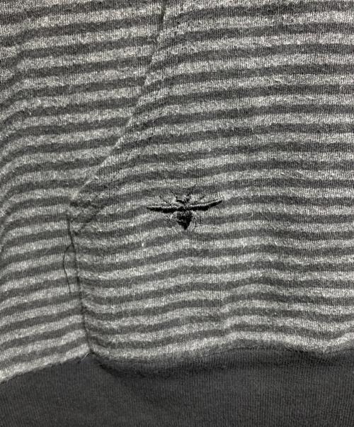 DIOR HOMME（ディオール オム）DIOR HOMME (ディオール オム) BEE刺繍プルオーバーパーカー/Bee embroidered pullover hoodie グレー サイズ:FREEの古着・服飾アイテム