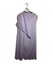 PLEATS PLEASE（プリーツプリーズ）の古着「プリーツワンピース/Pleated dress」｜パープル