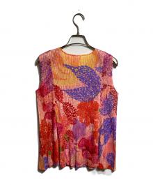 PLEATS PLEASE（プリーツプリーズ）の古着「ノースリーブプリーツブラウス/Sleeveless pleated blouse」｜マルチカラー