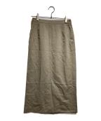 HERMESエルメス）の古着「ウールスカート/Wool skirt」｜カーキ