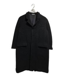 COUTURE D’ADAM（クチュール・ド・アダム）の古着「Alpaca Italian Tweed Coat/ アルパカ・イタリアンツイード・コート」｜ブラック