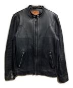 RUDE GALLERY BLACK REBELルードギャラリー ブラックレーベル）の古着「ARROW ディアスキン レザージャケット/ARROW Deerskin Leather Jacket」｜ブラック