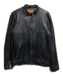 RUDE GALLERY BLACK REBEL（ルードギャラリー ブラックレーベル）の古着「ARROW ディアスキン レザージャケット/ARROW Deerskin Leather Jacket」｜ブラック