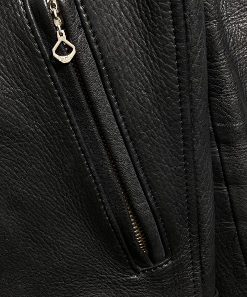 RUDE GALLERY BLACK REBEL（ルードギャラリー ブラックレーベル）RUDE GALLERY BLACK REBEL (ルードギャラリー ブラックレーベル) ARROW ディアスキン レザージャケット/ARROW Deerskin Leather Jacket ブラック サイズ:Sの古着・服飾アイテム