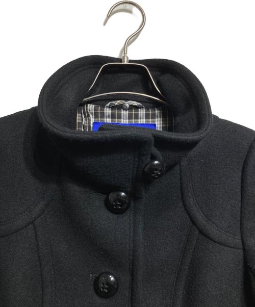 BURBERRY BLUE LABEL（バーバリー ブルー レーベル）BURBERRY BLUE LABEL (バーバリー ブルー レーベル) ファー付コート/Coat with fur trim ブラック サイズ:38の古着・服飾アイテム