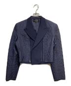 COMME des GARCONSコムデギャルソン）の古着「80’Sキルティングレイヤードジャケット/80s Quilted Layered Jacket」｜ネイビー