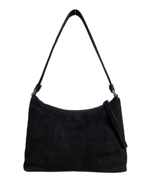 PRADA（プラダ）PRADA (プラダ) スエードハンドバッグ/Suede handbag ブラック(NERO)の古着・服飾アイテム