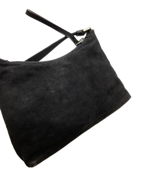 PRADA（プラダ）PRADA (プラダ) スエードハンドバッグ/Suede handbag ブラック(NERO)の古着・服飾アイテム