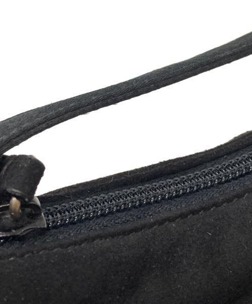PRADA（プラダ）PRADA (プラダ) スエードハンドバッグ/Suede handbag ブラック(NERO)の古着・服飾アイテム