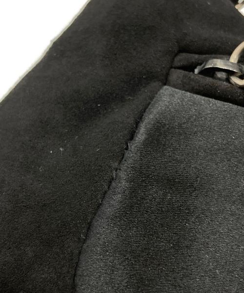 PRADA（プラダ）PRADA (プラダ) スエードハンドバッグ/Suede handbag ブラック(NERO)の古着・服飾アイテム