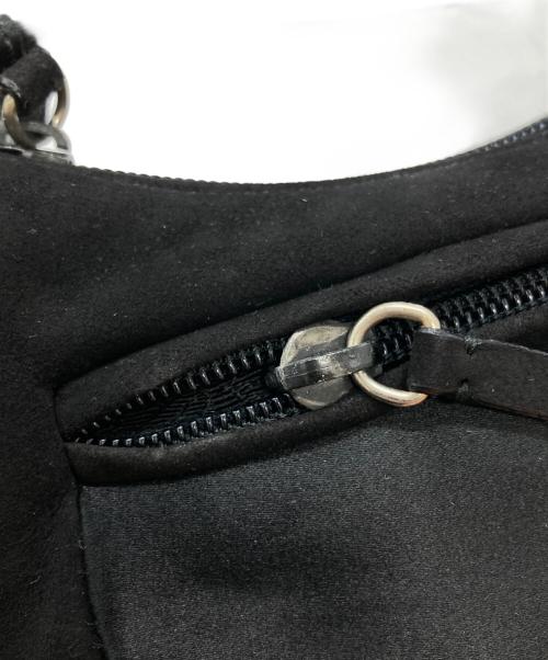 PRADA（プラダ）PRADA (プラダ) スエードハンドバッグ/Suede handbag ブラック(NERO)の古着・服飾アイテム
