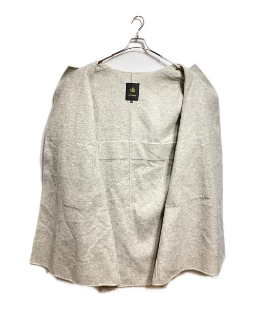 DRAWER（ドゥロワー）DRAWER (ドゥロワー) ノーカラー ベルト コート/Collarless belted coat グレー サイズ:368の古着・服飾アイテム