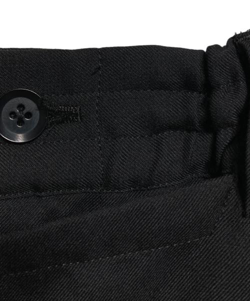 GROUND Y（グラウンドワイ）GROUND Y (グラウンドワイ) WOOL POLYESTER GABARDINE WRAP PANTS TYPE 1/ウールポリエステルギャバジン ラップパンツ TYPE 1 ブラック サイズ:3の古着・服飾アイテム