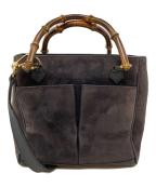 GUCCIグッチ）の古着「2WAYバンブーミニバッグ/Bamboo Mini Bag」｜ネイビー
